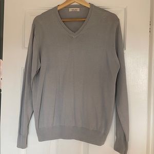 Zara Man V-neck Sweatee Gray Medium